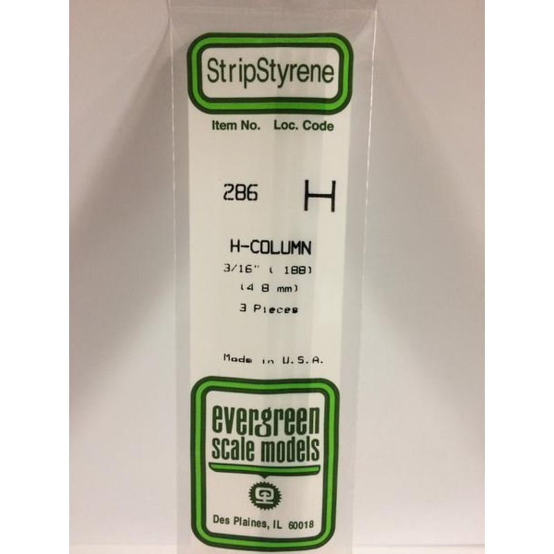 Evergreen 286 – 4.8mm H-Column