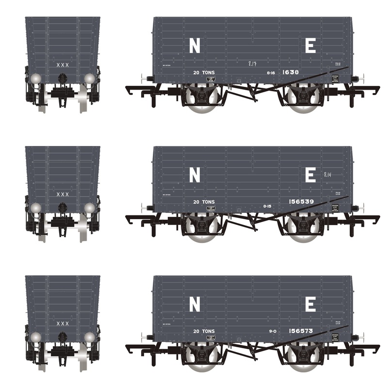 P7 Hopper – LNER Grey – Triple Pack