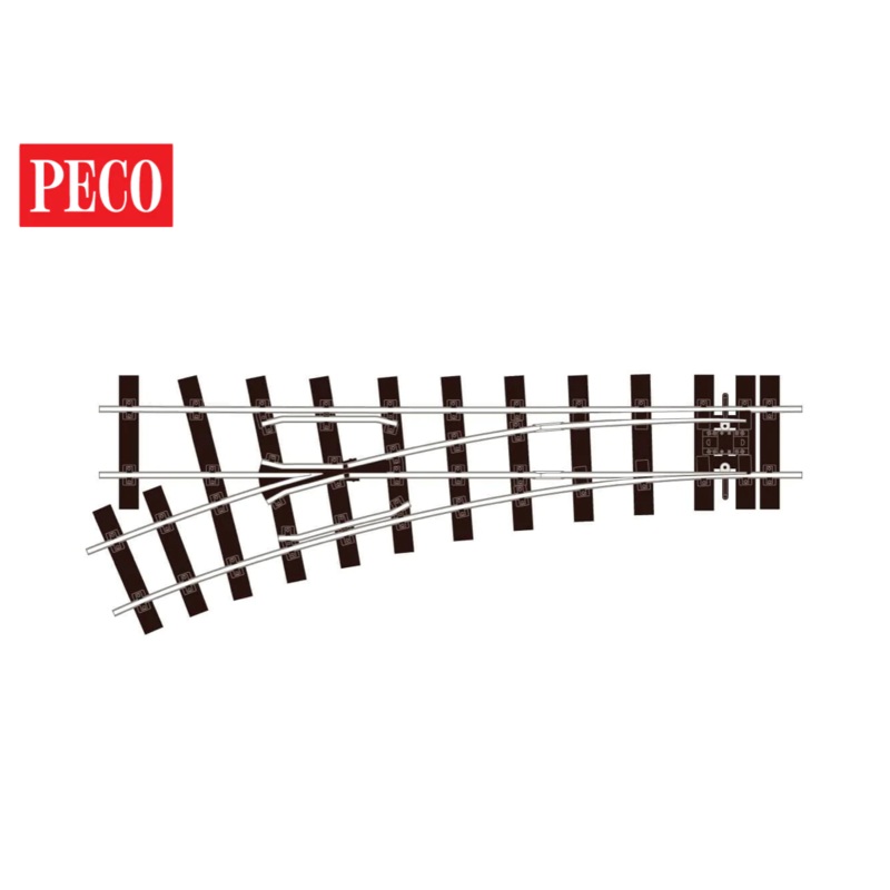 Peco SL-E692 Small radius L/H turnout electrofrog