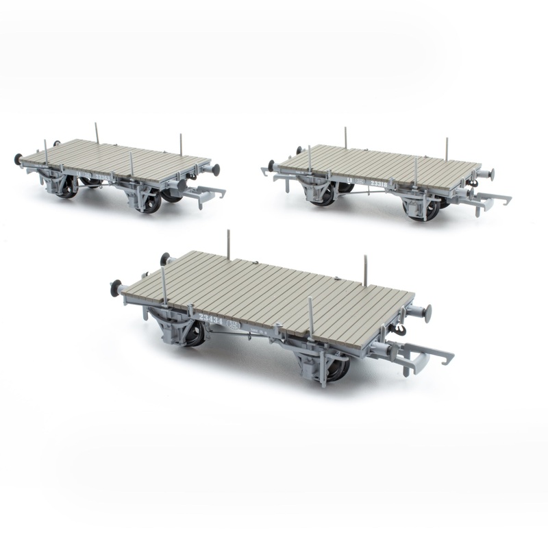 CIE LB Flat Wagon – Flying Snail/Roundel – Pack 1