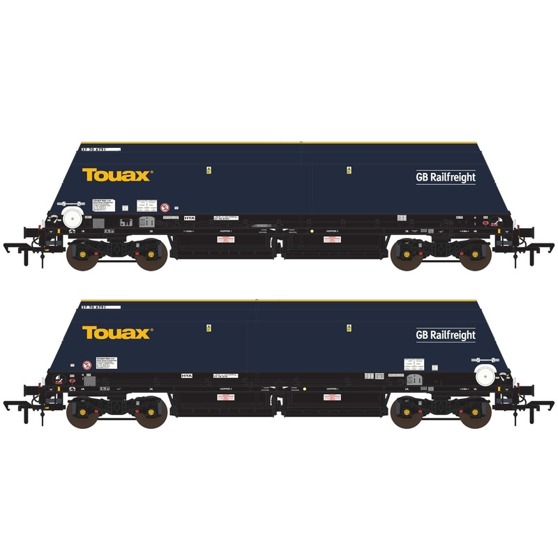 Cutdown HYA –  Blue/Black with Touax/GB Railfreight branding  (Pack 3)