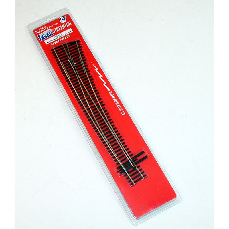 SLE8376 – Code 83 – HO Streamline 83′ Line No.7 Right Hand Curved Turnout (Electrofrog)