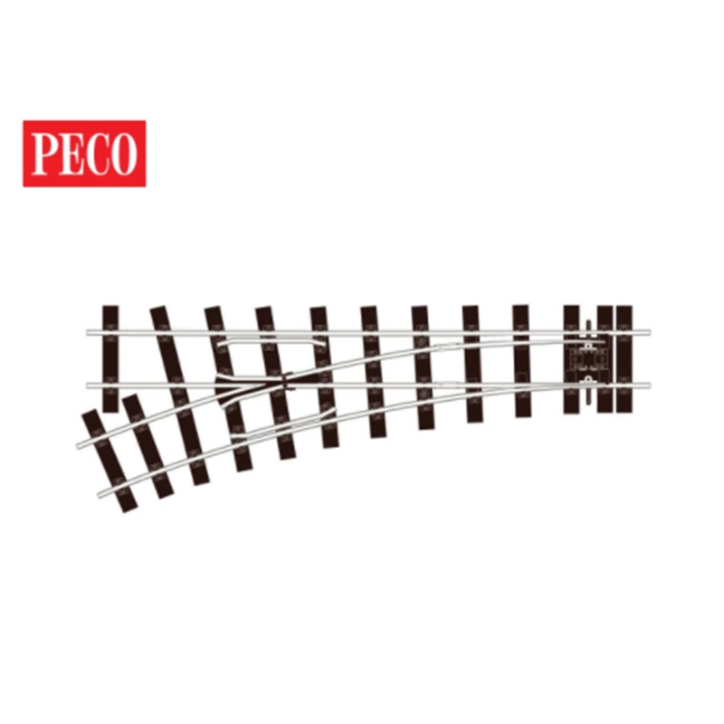 Code 200 – Streamline SM-32 Left Hand Small Radius Turnout, Electrofrog