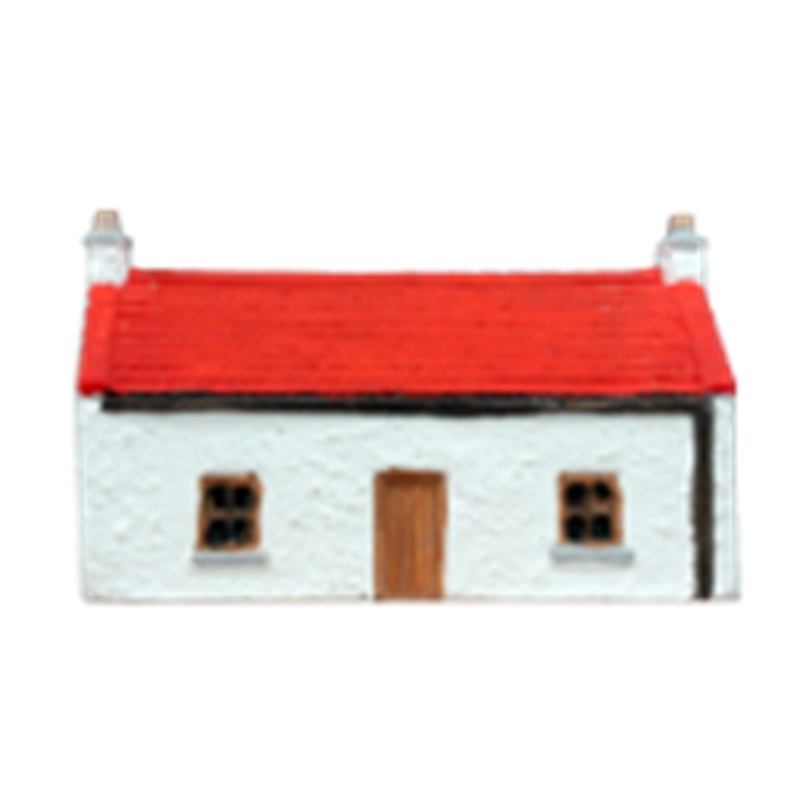Country Cottage, whitewashed with red roof