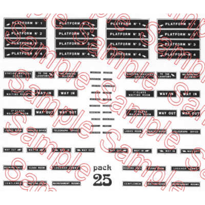 N Gauge Early Station Signs