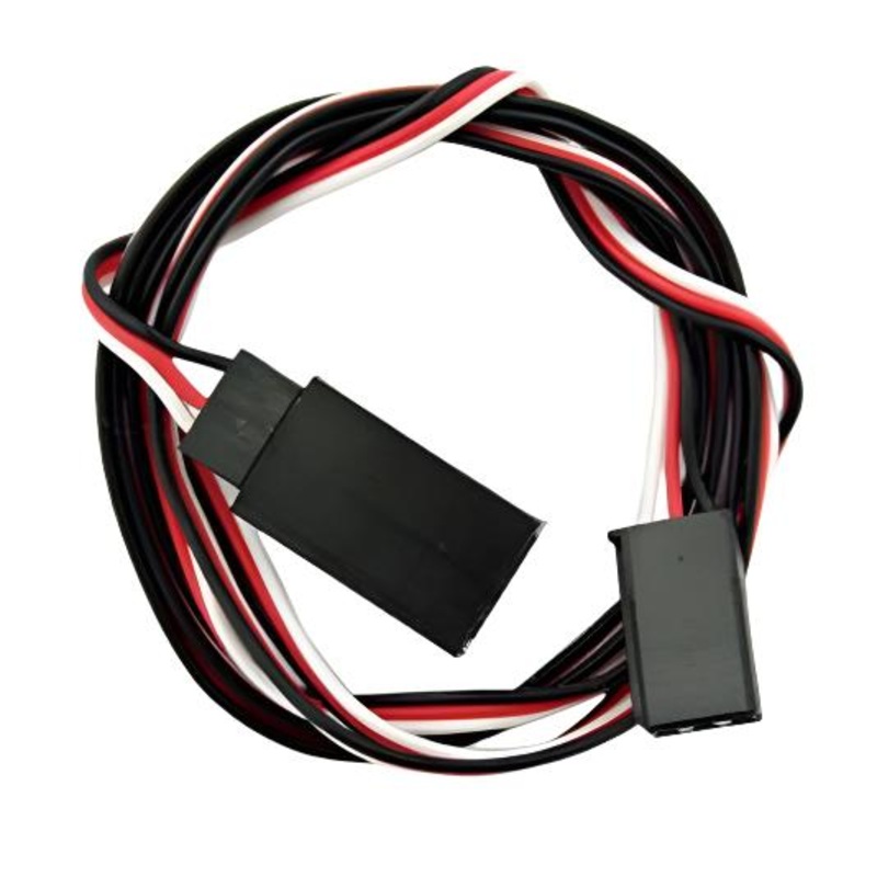 Servo Extension Cable, 3-pole J/R plug on socket J/R / Futaba, Length: 75cm