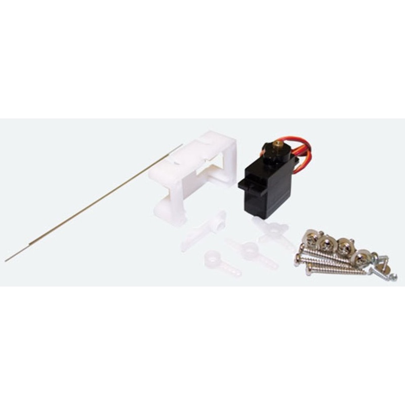 Servo Motor, precision mini-servo, micro-controlled with metal gearing, incl. mounting kit