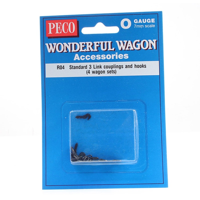 Standard 3 Link couplings and hooks (4 wagon sets)