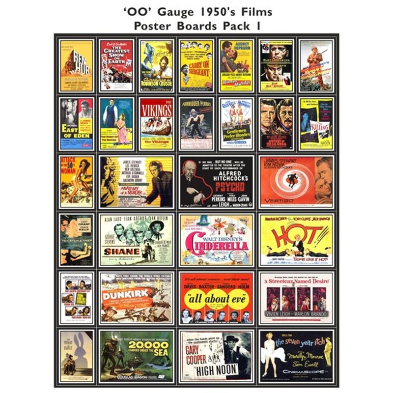 1950’s Film Poster Boards Pack 1