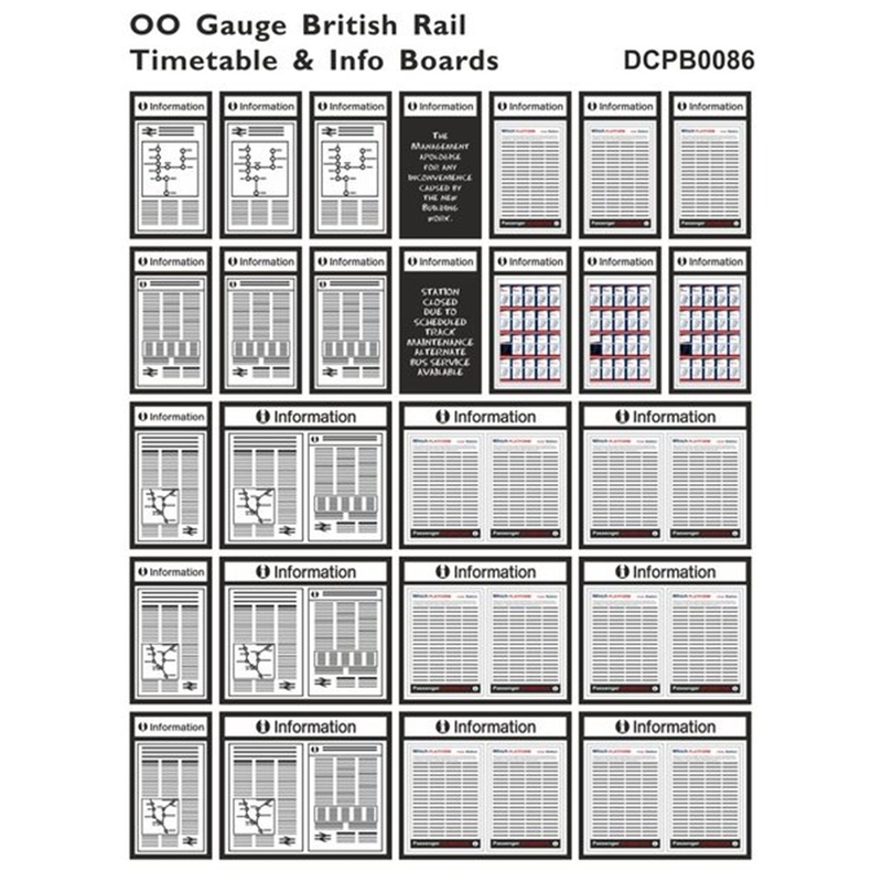 British Rail Timetable & Info Boards