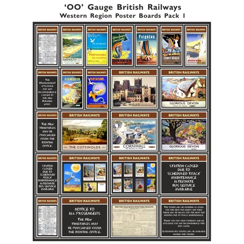 British Railways Western Region Poster Boards Pack 1