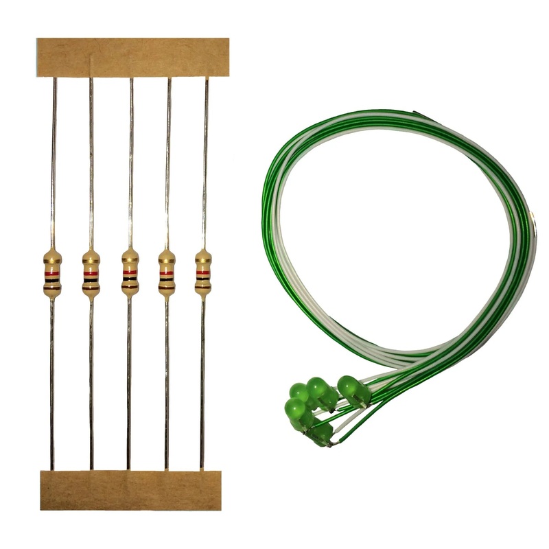 Replacement Pre-wired Green LED (Pack of 5)