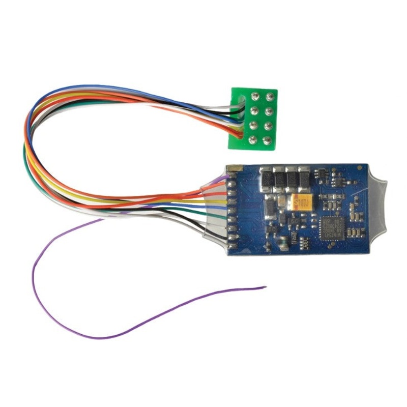 0.9 Amp 4 Function 8 Pin DCC Decoder featuring RailComPlus
