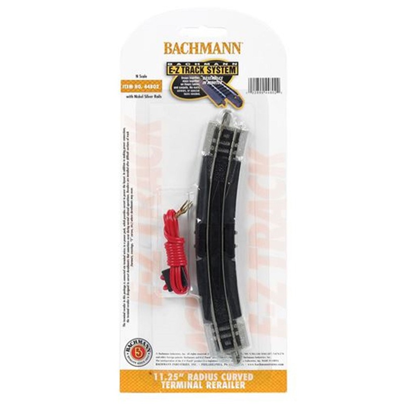 Bachmann E-Z Track 44802 11 Radius Terminal Rerailer with Wire (1/Card)