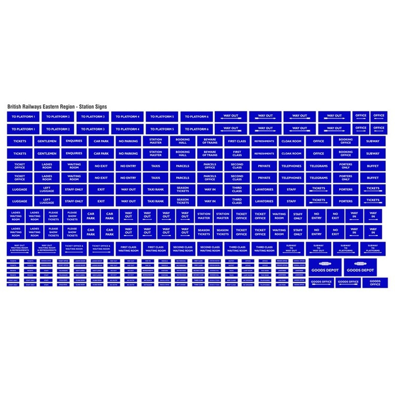British Railways Eastern Region Station Signs