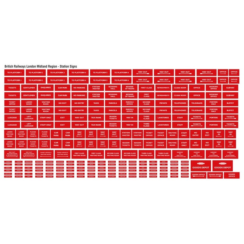 British Railways London Midland Region Station Signs
