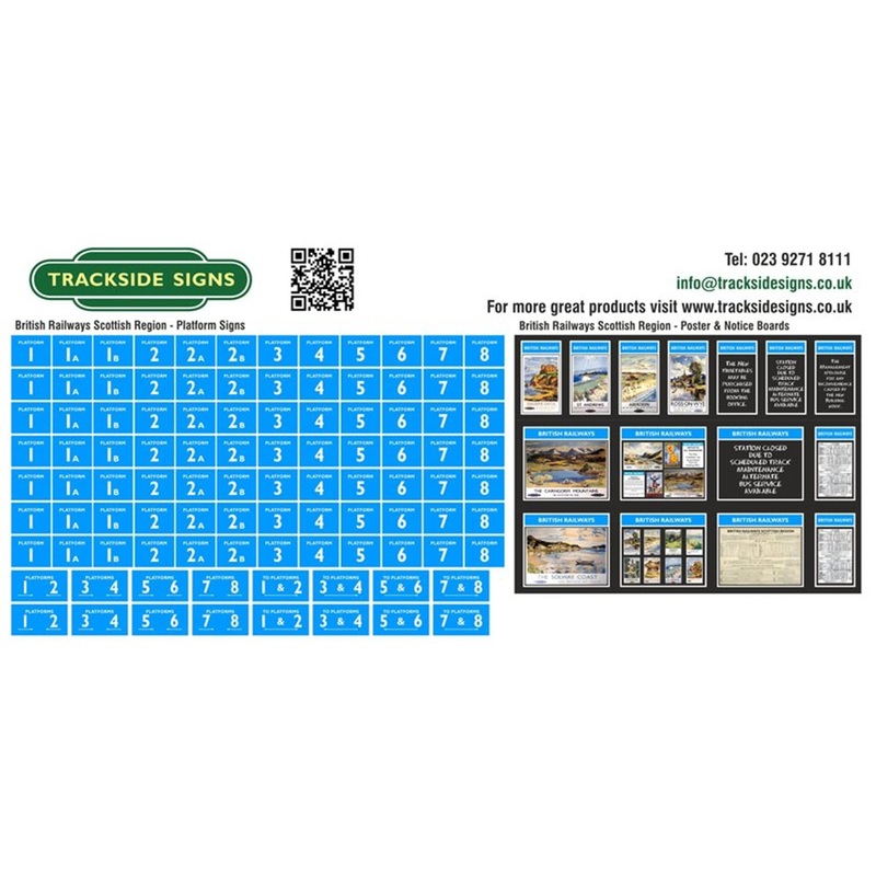 British Railways Scottish Region Platform Signs + Poster & Notice Boards