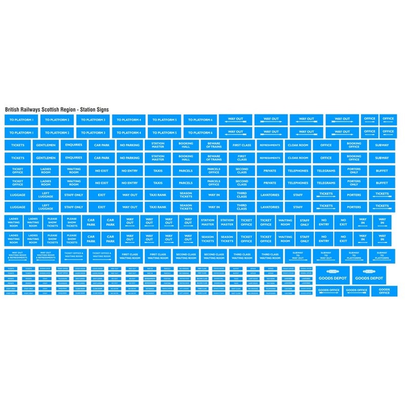British Railways Scottish Region Station Signs
