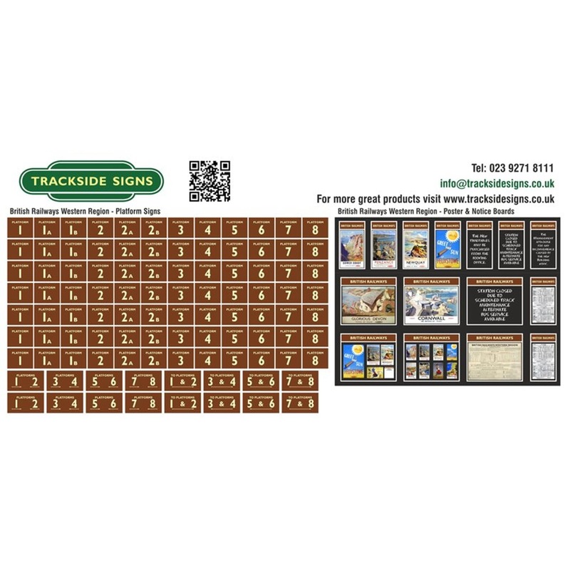 British Railways Western Region Platform Signs + Poster & Notice Boards
