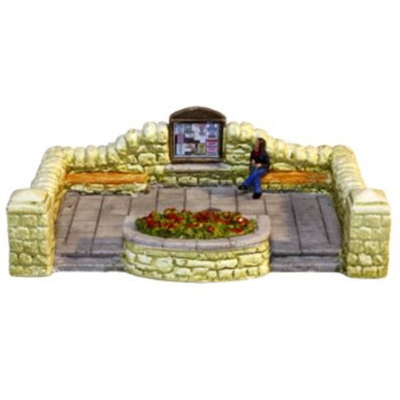 Harburn Hamlet SS334 Walled Seating Area with Noticeboard