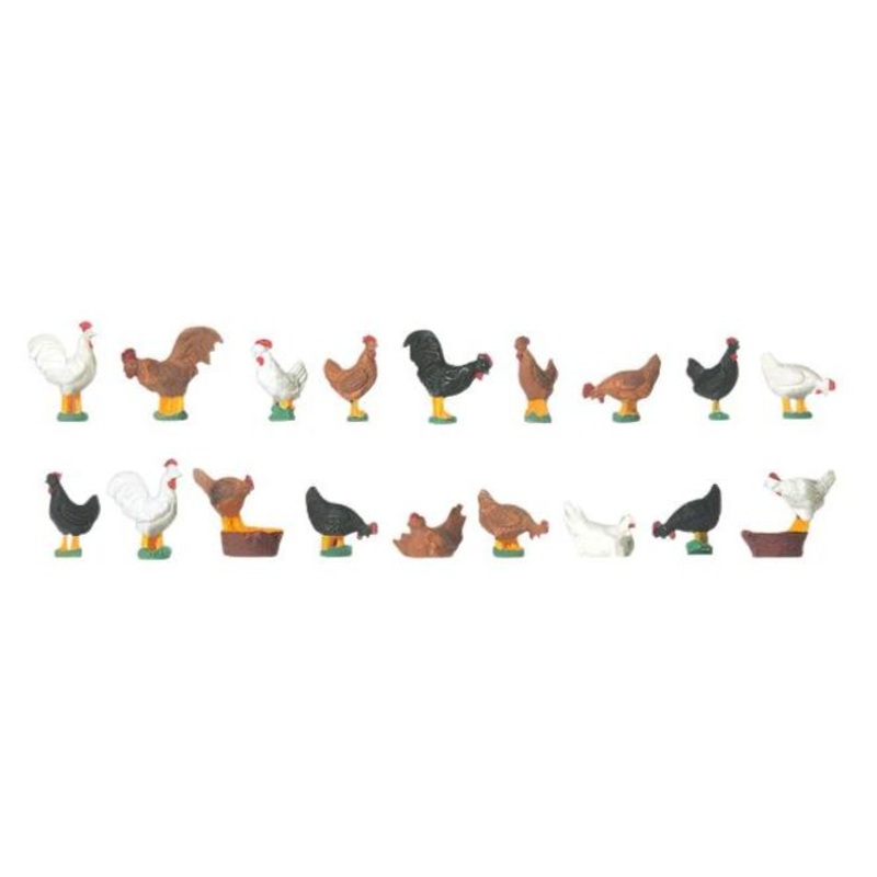 Preiser 14168 Chickens (Hens And Cocks)