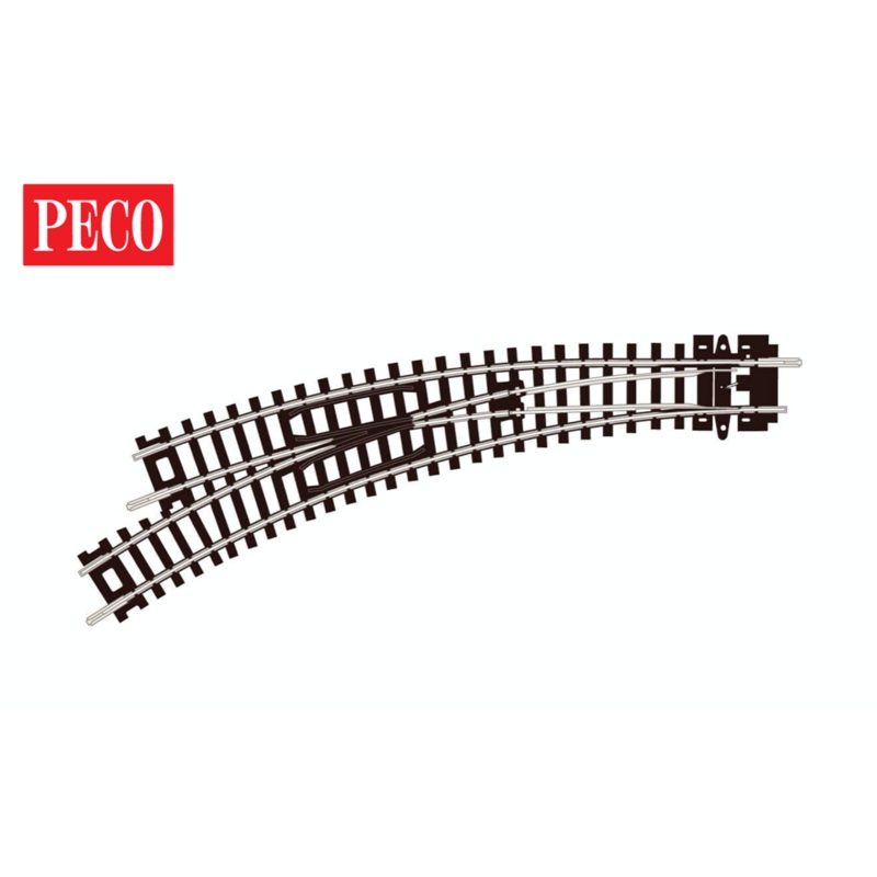 ST45 – Code 80 – Setrack N Gauge Curved Turnout L/H