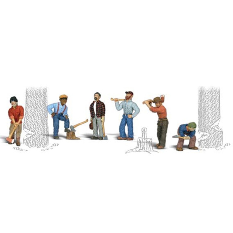 A1876 Scenic Accents – Lumberjacks – HO Scale
