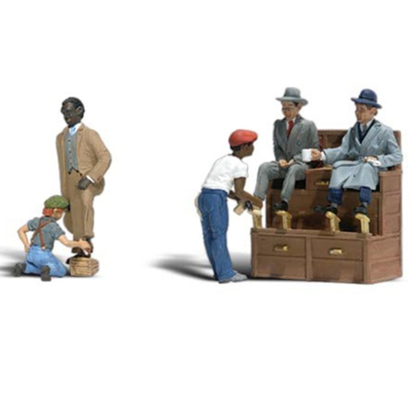 A1877 Scenic Accents – Shoe Shiners – HO Scale