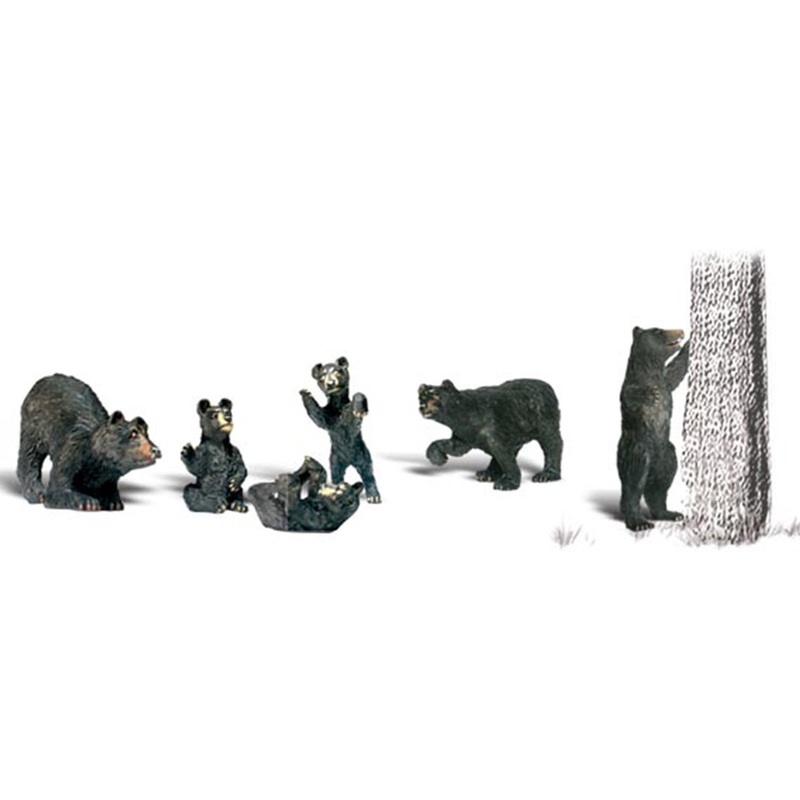 A1885 Scenic Accents – Black Bears – HO Scale