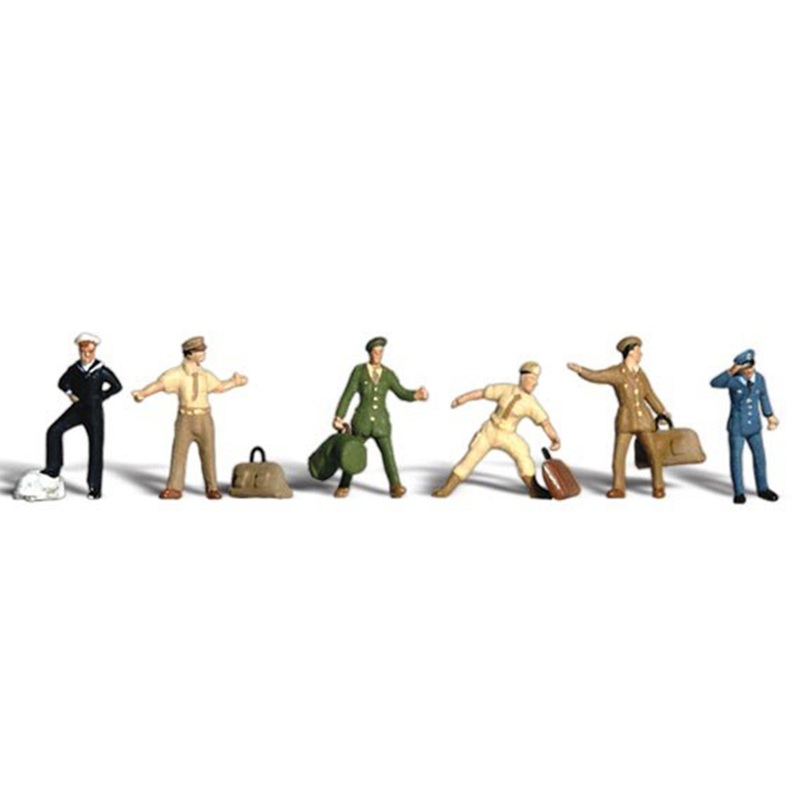A1892 Scenic Accents – Uniformed Travelers – HO Scale