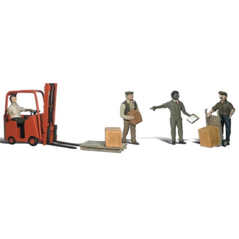 A1911 Scenic Accents – Workers and Forklift – HO Scale