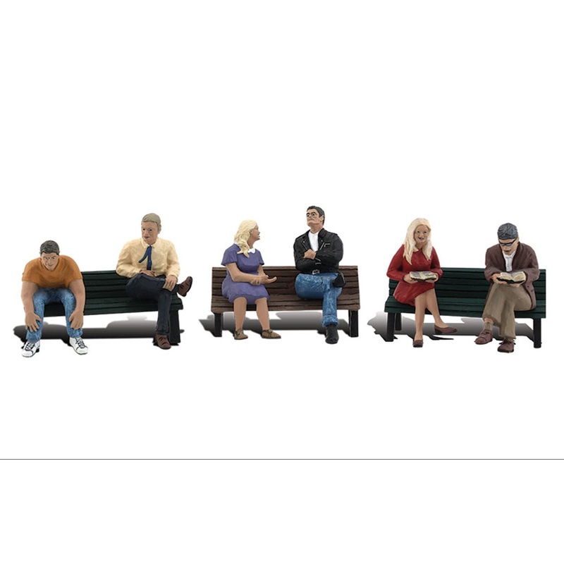 A1924 Scenic Accents – People on Benches – HO Scale