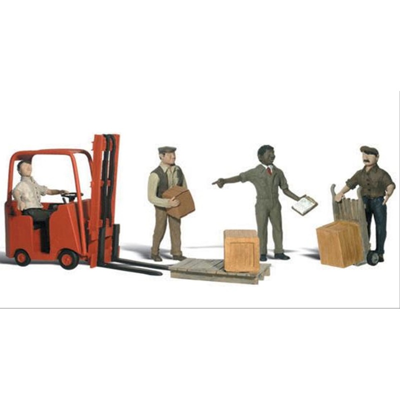 A2192 Scenic Accents – Workers With Forklift – N Scale