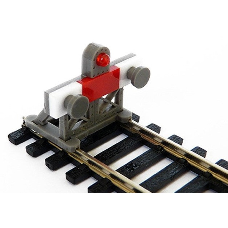 2 X HO 1:87 Scale Laser-Cut Buffer Stop Kit w/Light