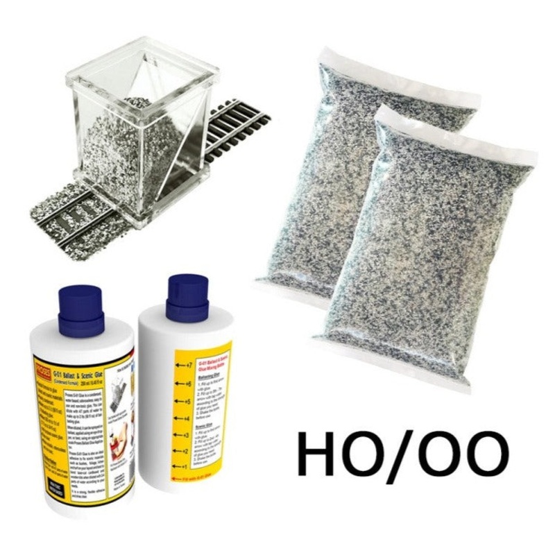 Complete Ballasting Kit (Ballast, glue, ballast spreader) Grey Blend