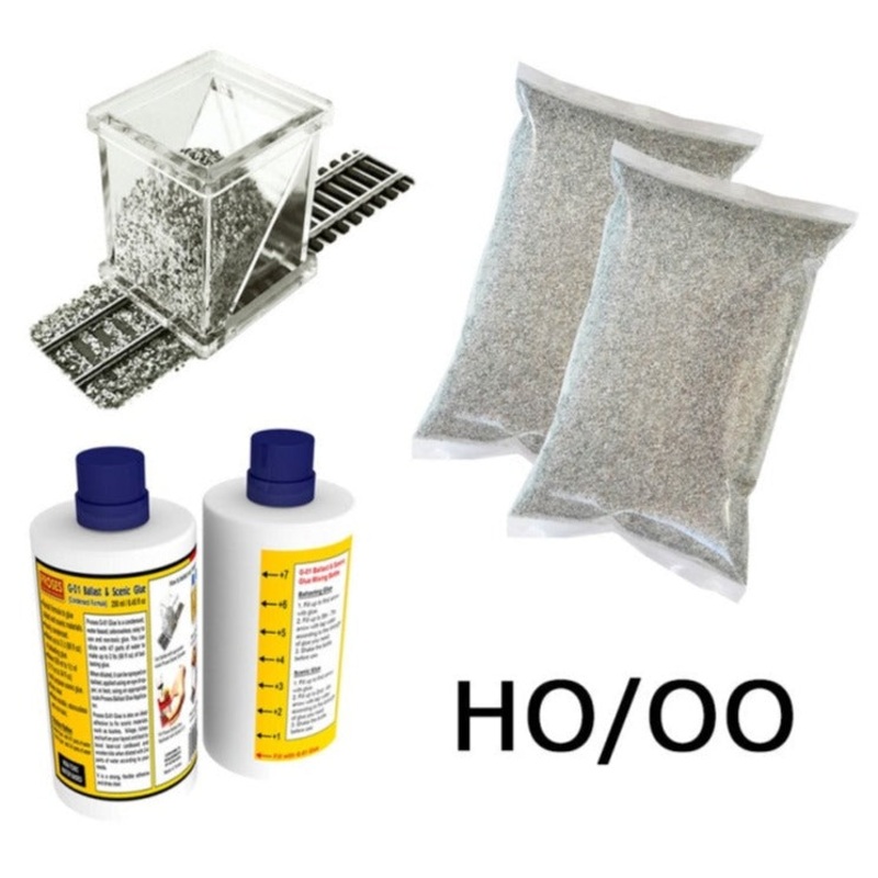 Complete Ballasting Kit (Ballast, glue, ballast spreader) Light Grey