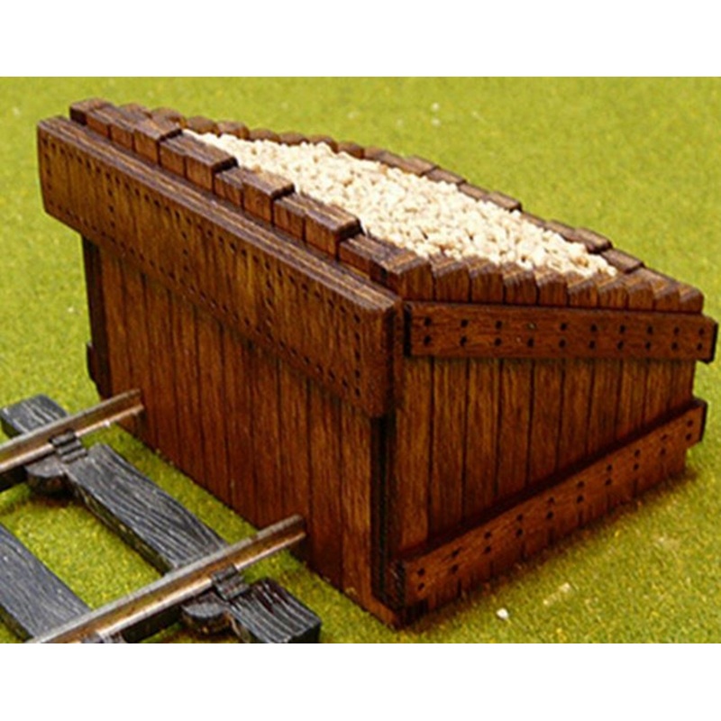 O Scale Scale Authentic Wood Buffer Stop Kit (2 in a pack)