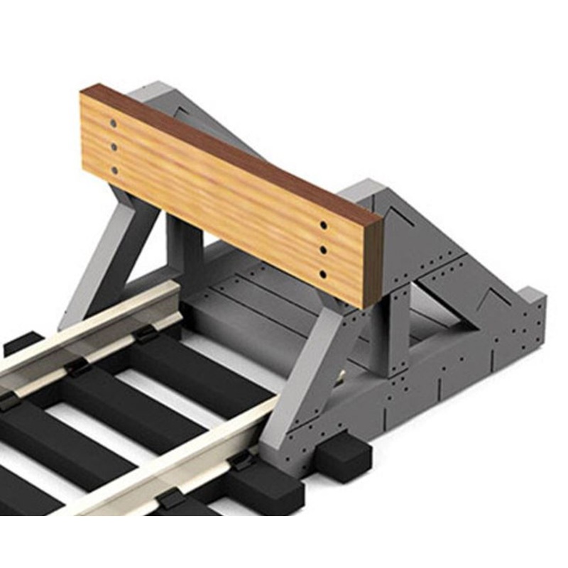 OO Scale Buffer Stop w/Real Wooden Plate (2 pcs)