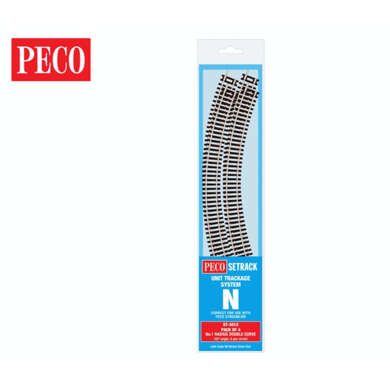 ST3012 228mm – Code 55/80 – Double Standard Curve Track Radius 1 (4)