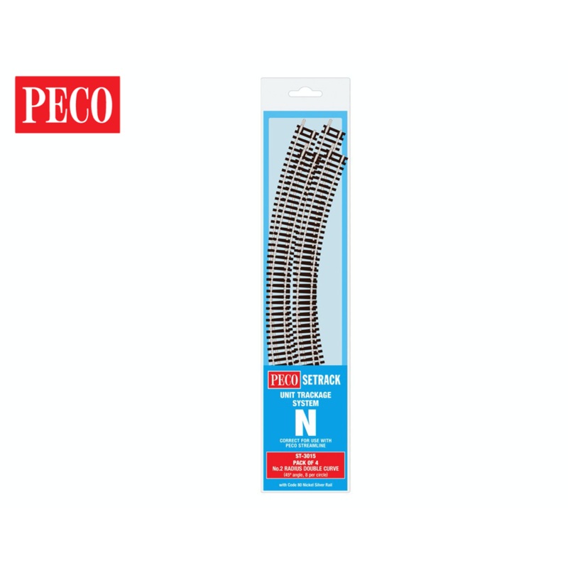ST3015 263.5mm – Code 55/80 – Setrack Double Standard Curve Track Radius 2 (4)