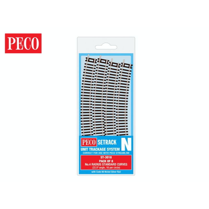 ST3018 333.4mm – Code 55/80 – Setrack Standard Curve Track Radius 4 (8)