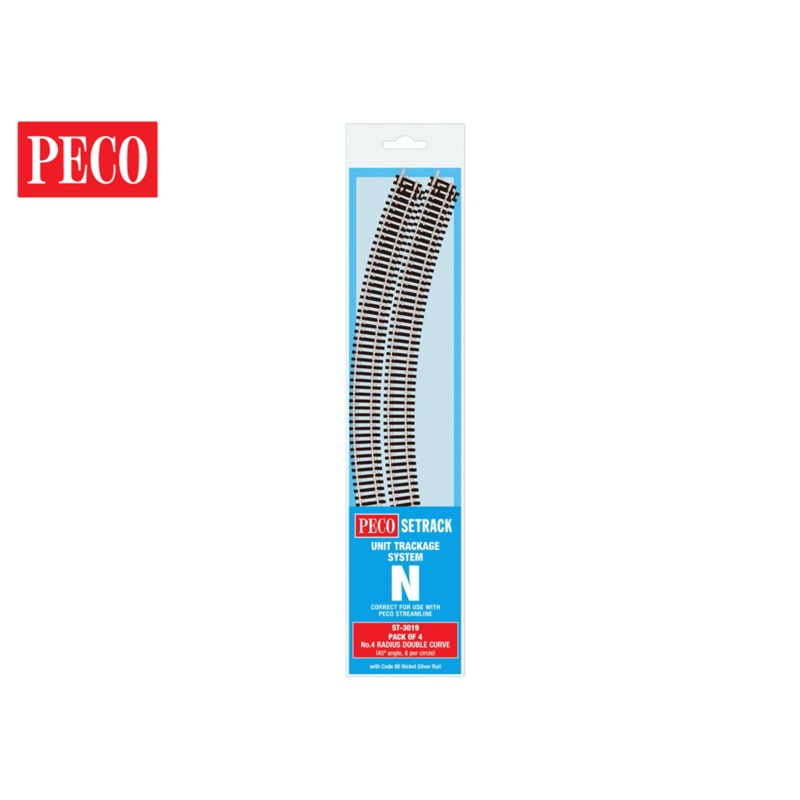 ST3019 333.4mm – Code 55/80 – Setrack Double Standard Curve Track Radius 4 (4)