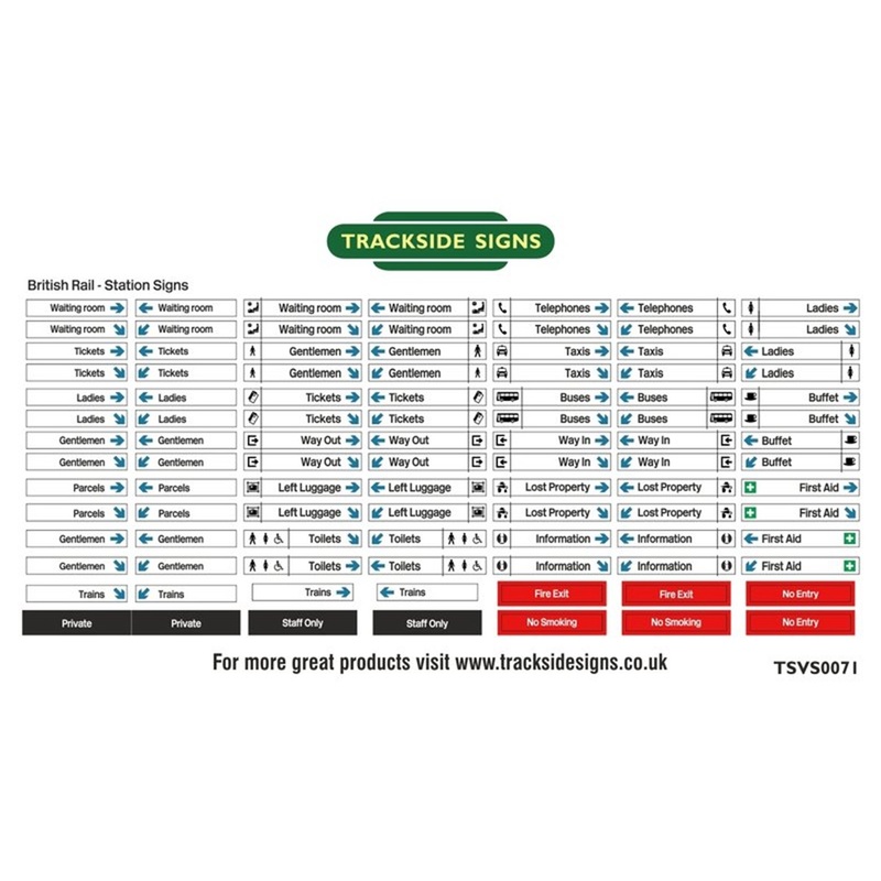 Die Cut British Rail Station Signs