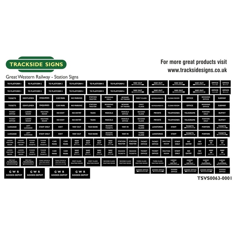 Die Cut GWR Station Signs – Black
