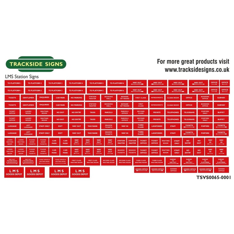 Die Cut LMS Station Signs – Red