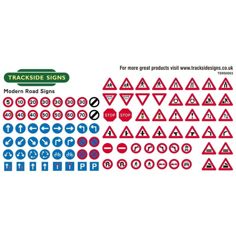 Die Cut Modern Road Signs – Small Sheet