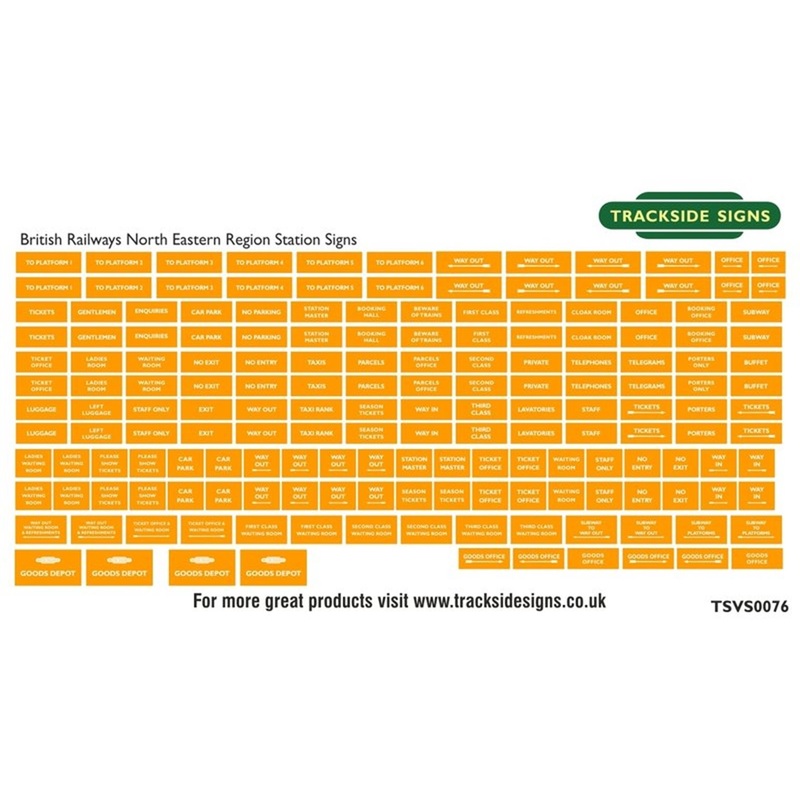 Die Cut North Eastern Region Station Signs