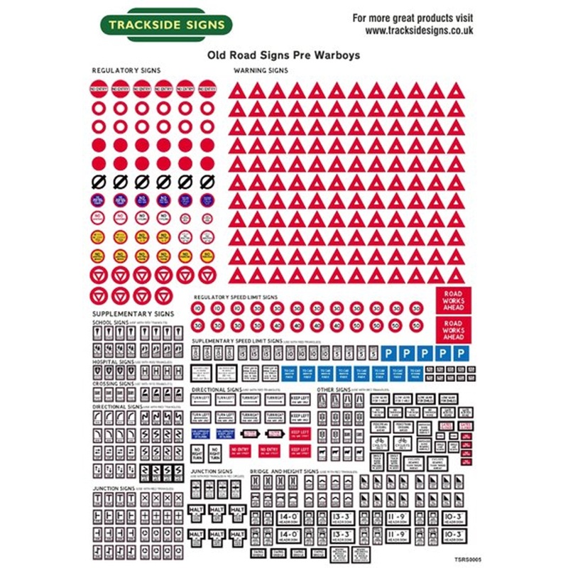 Die Cut Pre 1960s Road Signs