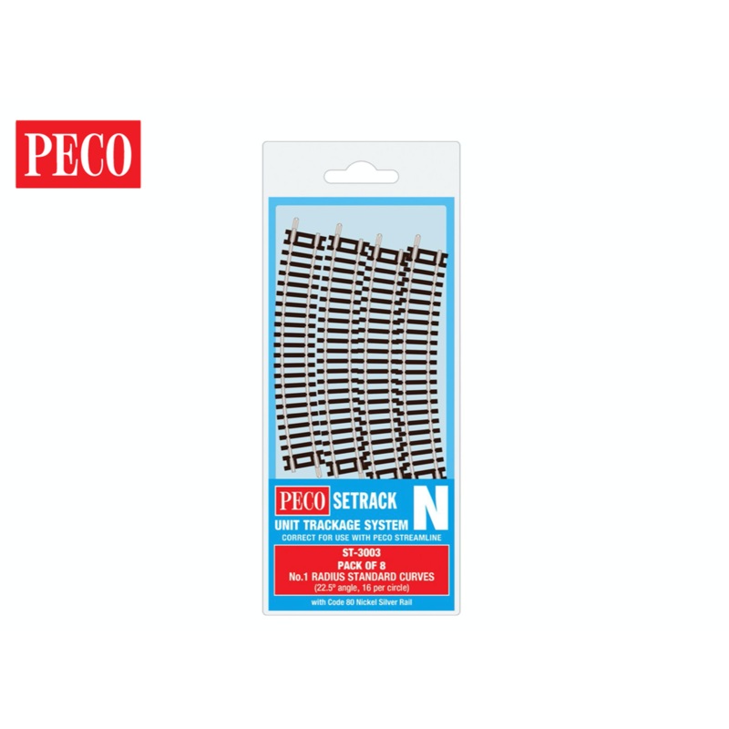 ST3003 228mm – Code 55/80 – No.1 Radius Standard Curve (8x ST-3)