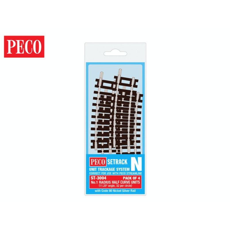 ST3004 – Radius 1 228mm – Code 55/80 – Setrack Half Curve Track (4)